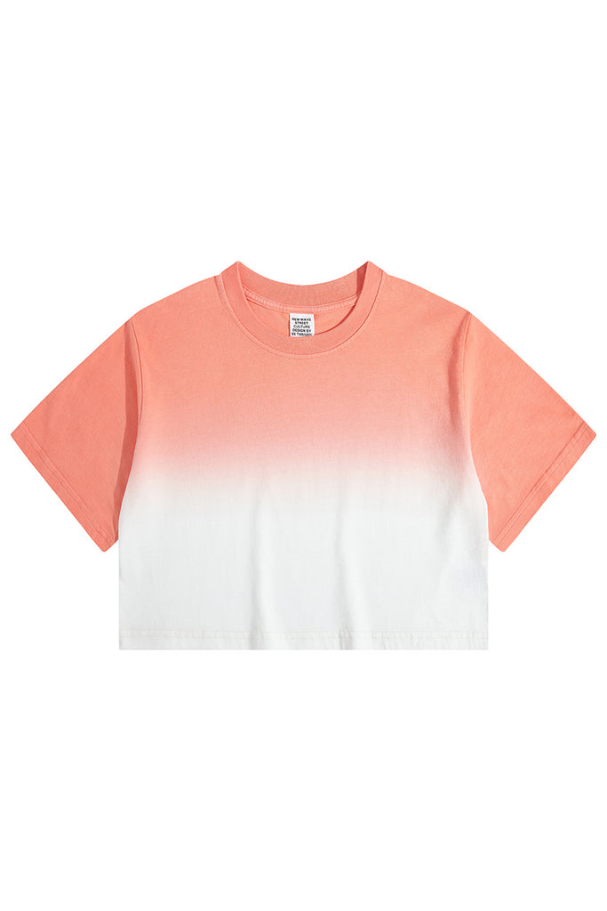 Summer Gradient Crop Tee Gradient Crop Tee - 100% cotton - Cropped FIT - Ribbed neck Welcome shop the whole look above to match clothes easily~ Free shipping for orders above $99 15% OFF ON FIRST ORDER>>Code:NEW15