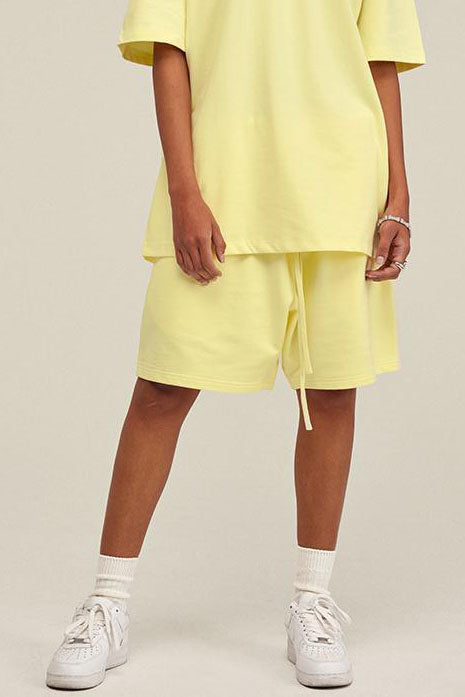 Summer Solid Basic Short - 100% cotton - Encased elastic waistband with drawstring - On-seam side pockets Welcome shop the whole look above to match clothes easily~ Free shipping for orders above $99 15% OFF ON FIRST ORDER>>Code:NEW15