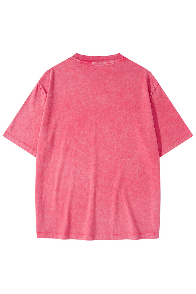 Summer Oversized Pigment Dyed Tee - Oversized Pigment Dyed Tee - 100% cotton - Relaxed fit - Ribbed neck, cuffs Welcome shop the whole look above to match clothes easily~ Free shipping for orders above $99 15% OFF ON FIRST ORDER>>Code:NEW15