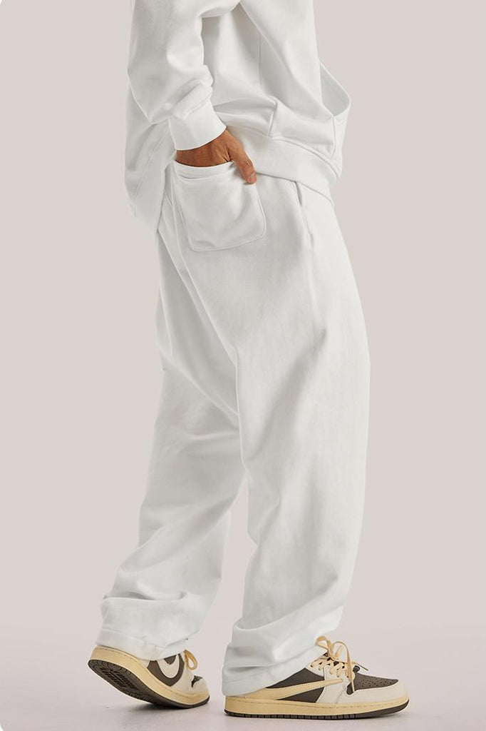 Summer Solid Relaxed Sweatpants - 80% cotton / 20% polyester - Encased elastic waistband with drawstring - Relaxed fit - On-seam side pockets; one back pocket Welcome shop the whole look above to match clothes easily~ Free shipping for orders above $99 15