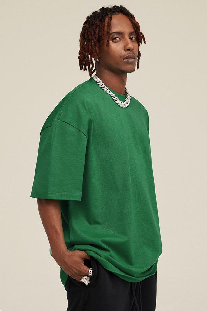 Summer 425G Solid Basic Tee 425G Solid Basic Tee - 100% cotton - Relaxed fit - Ribbed neck Welcome shop the whole look above to match clothes easily~ Free shipping for orders above $99 15% OFF ON FIRST ORDER>>Code:NEW15