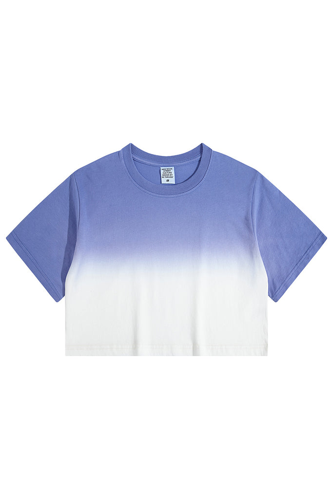 Summer Gradient Crop Tee Gradient Crop Tee - 100% cotton - Cropped FIT - Ribbed neck Welcome shop the whole look above to match clothes easily~ Free shipping for orders above $99 15% OFF ON FIRST ORDER>>Code:NEW15