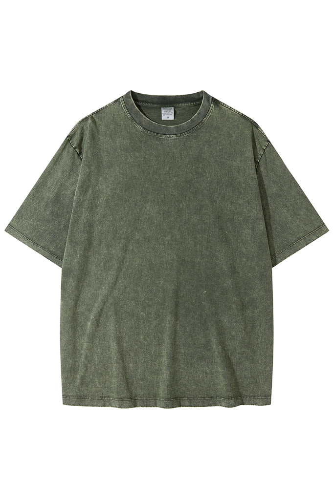 Summer Oversized Pigment Dyed Tee - Oversized Pigment Dyed Tee - 100% cotton - Relaxed fit - Ribbed neck, cuffs Welcome shop the whole look above to match clothes easily~ Free shipping for orders above $99 15% OFF ON FIRST ORDER>>Code:NEW15