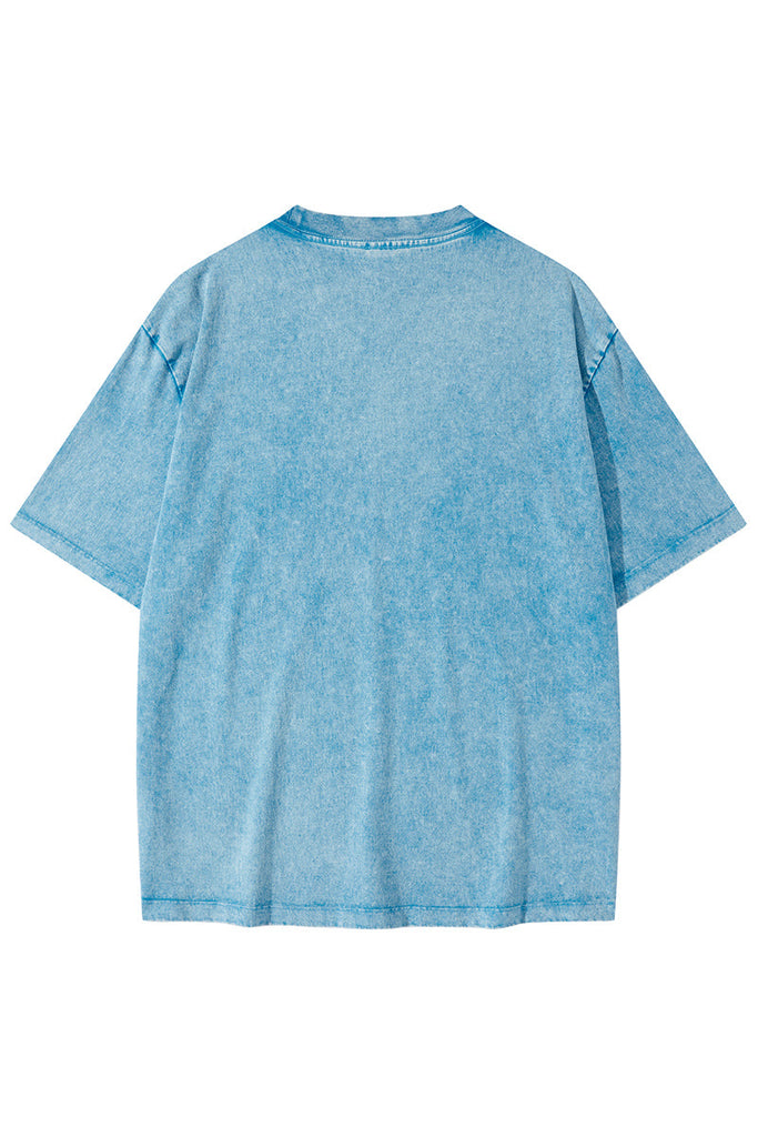 Summer Oversized Pigment Dyed Tee - Oversized Pigment Dyed Tee - 100% cotton - Relaxed fit - Ribbed neck, cuffs Welcome shop the whole look above to match clothes easily~ Free shipping for orders above $99 15% OFF ON FIRST ORDER>>Code:NEW15