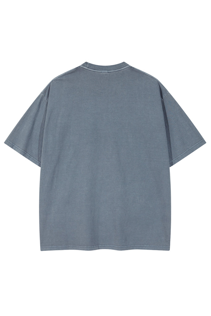 Pigment Dyed Tee - 100% cotton - Relaxed fit - Ribbed neck Welcome shop the whole look below to match clothes easily~ Free shipping for orders above $99