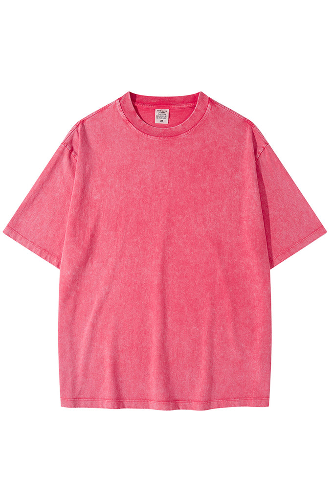 Summer Oversized Pigment Dyed Tee - Oversized Pigment Dyed Tee - 100% cotton - Relaxed fit - Ribbed neck, cuffs Welcome shop the whole look above to match clothes easily~ Free shipping for orders above $99 15% OFF ON FIRST ORDER>>Code:NEW15