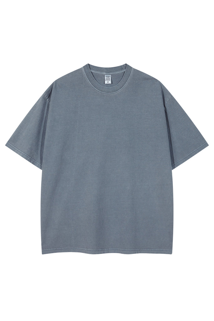 Pigment Dyed Tee - 100% cotton - Relaxed fit - Ribbed neck Welcome shop the whole look below to match clothes easily~ Free shipping for orders above $99