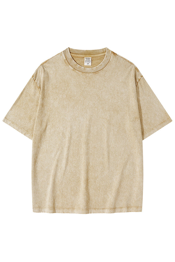 Summer Oversized Pigment Dyed Tee - Oversized Pigment Dyed Tee - 100% cotton - Relaxed fit - Ribbed neck, cuffs Welcome shop the whole look above to match clothes easily~ Free shipping for orders above $99 15% OFF ON FIRST ORDER>>Code:NEW15